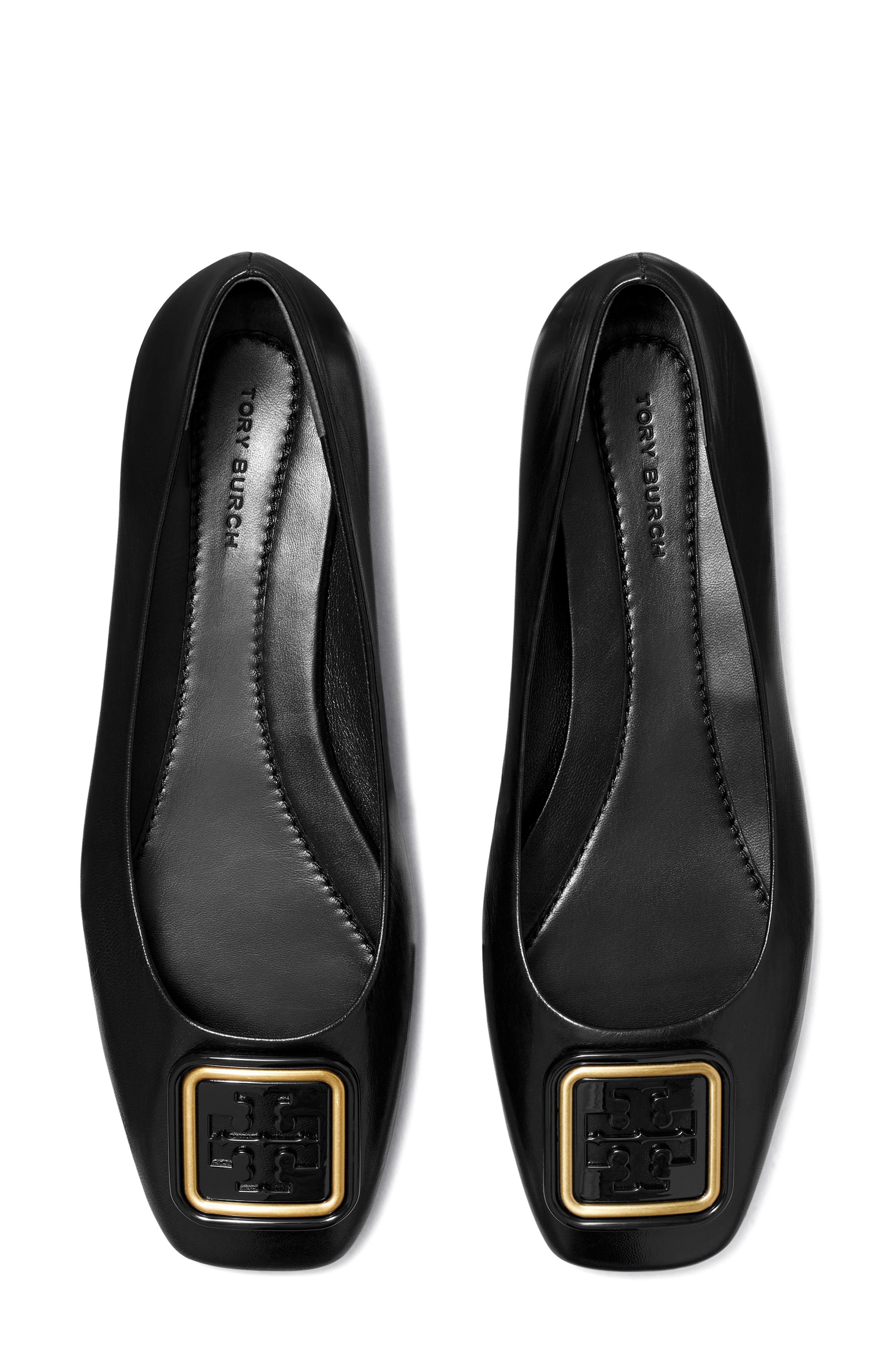 Georgia Square Toe Ballet Flat, Alternate, color, PERFECT BLACK