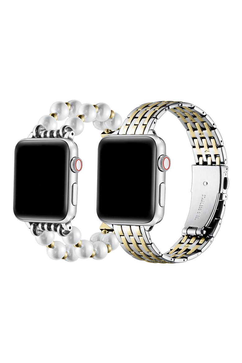 Eleanor Sheridan 2-Pack Apple Watch® Watchbands, Alternate, color, SILVER