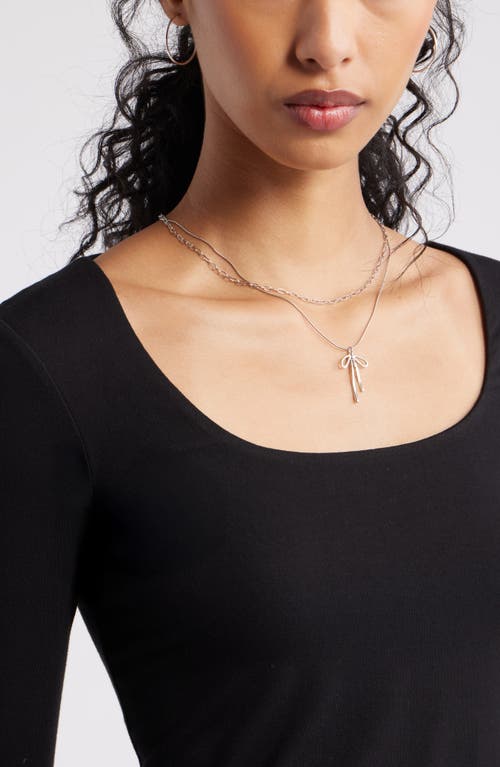 Bp. Long Sleeve Square Neck T-shirt In Black