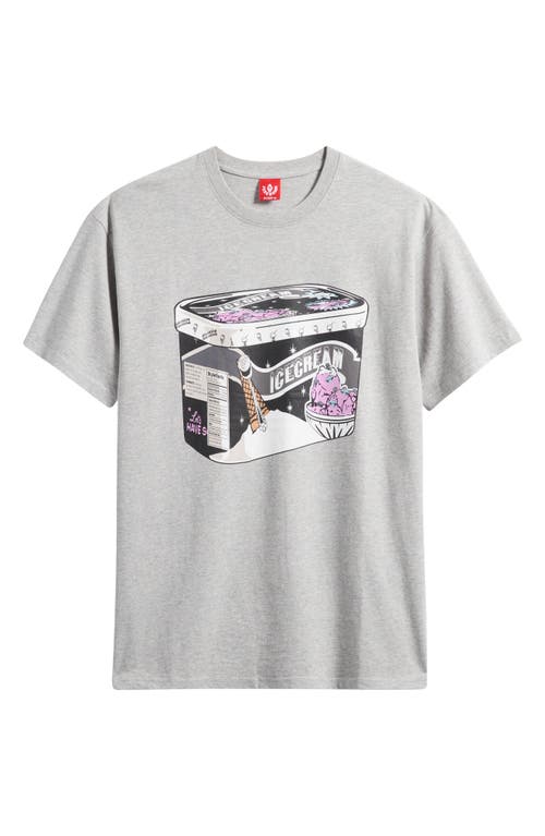 Icecream Carton Graphic T-shirt In Gray