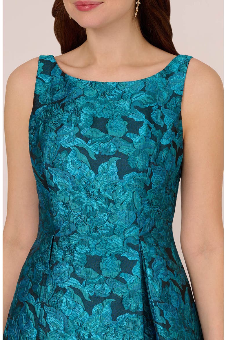 Floral Tapestry Fit & Flare Midi Cocktail Dress, Alternate, color, BLUE MULTI