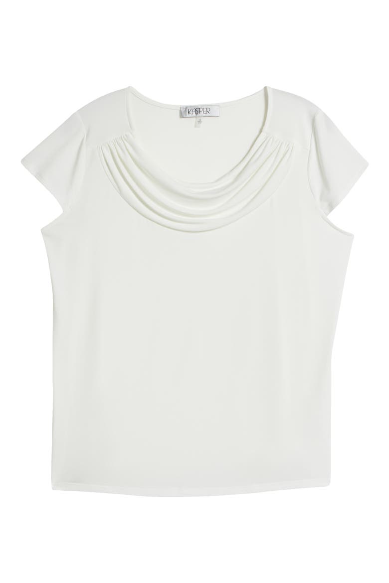Cap Sleeve Cowl Neck Top, Alternate, color, VANILLA ICE