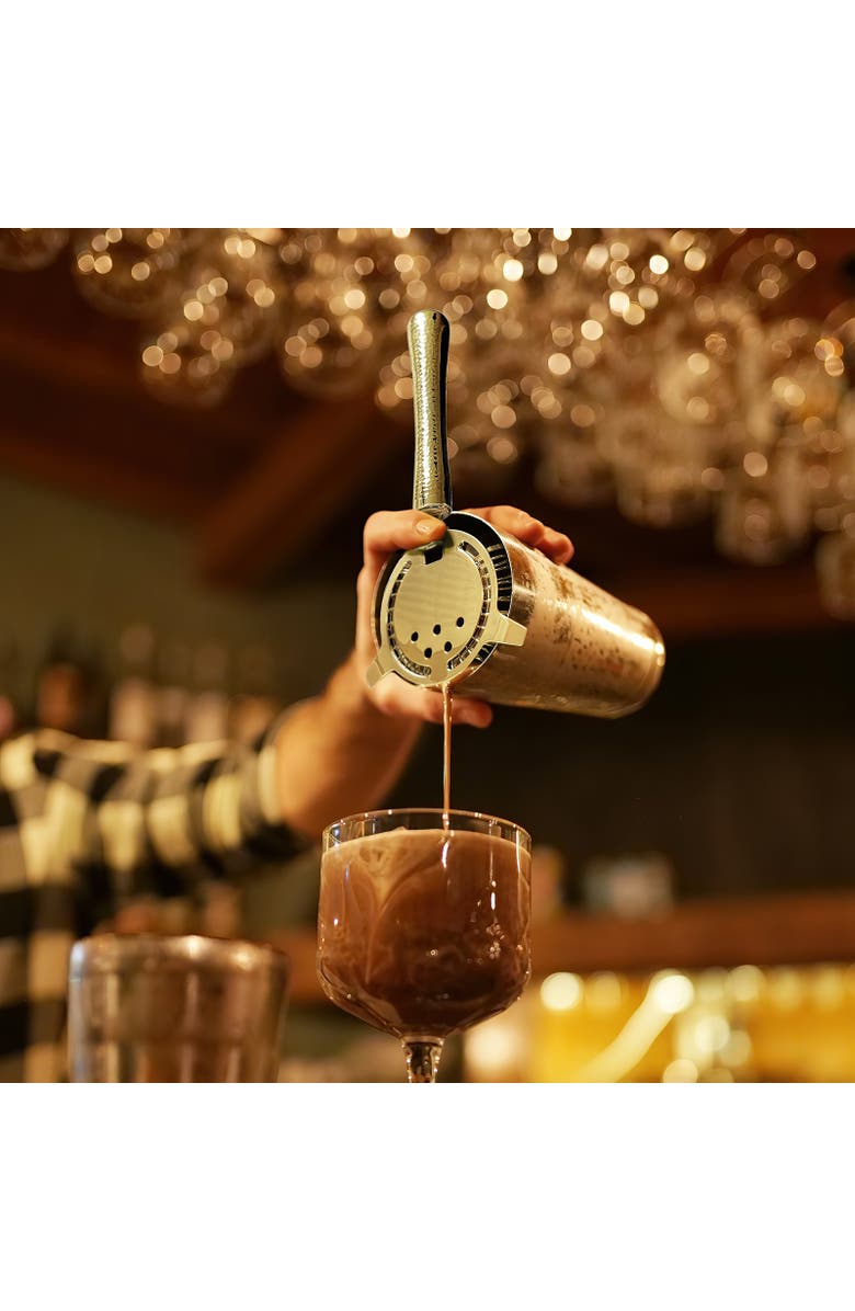 FINAL TOUCH 4 Piece Bar Tool Set with Stand - Brass Metal Handles, Alternate, color, Gold