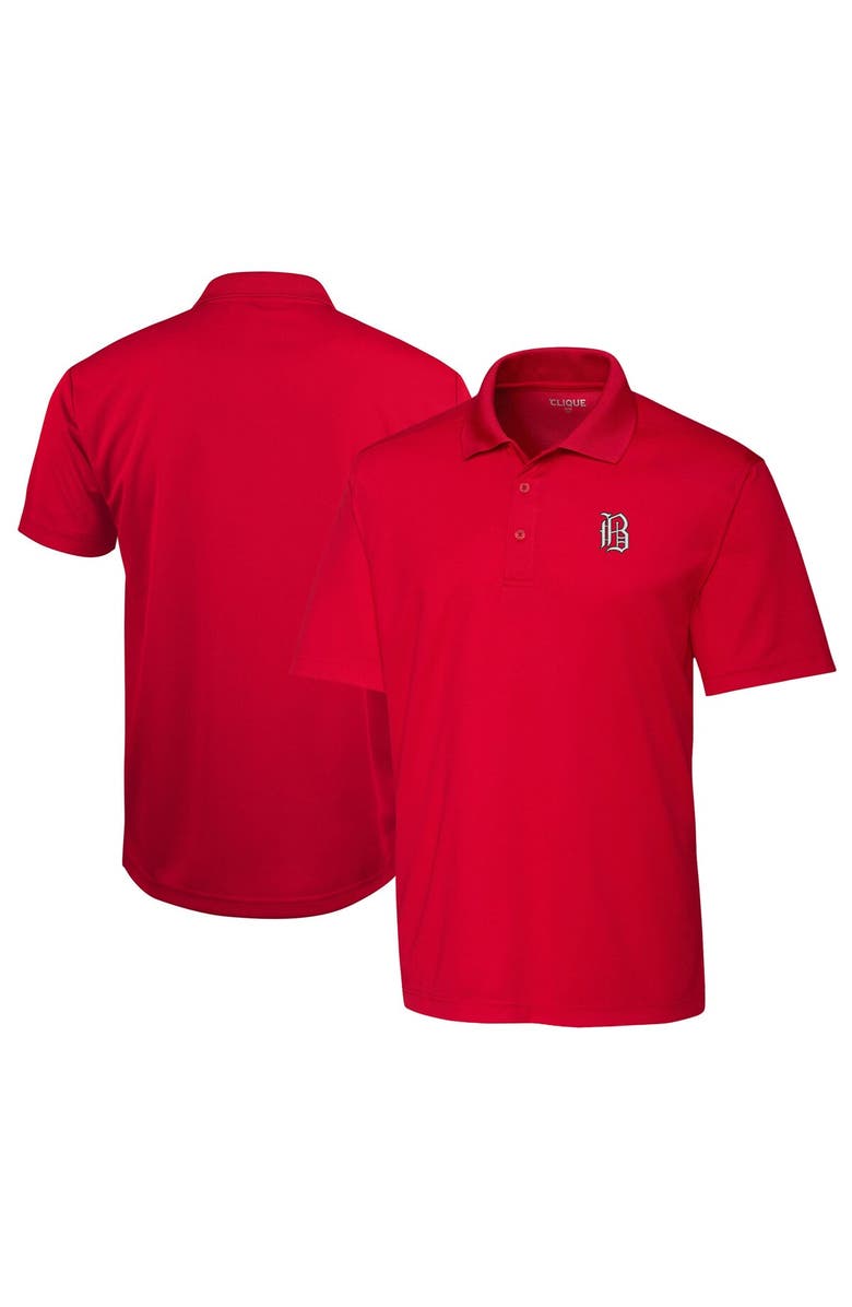 Cutter & Buck Men's Cutter & Buck  Red Birmingham Barons  Clique Spin Eco Performance Pique Polo, Main, color, 