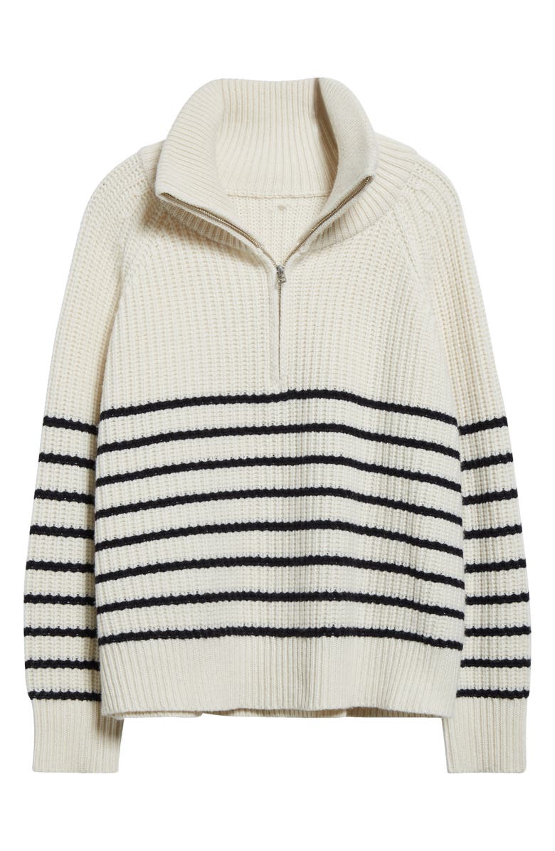 Nili Lotan Amelina Half Zip Cashmere Sweater, Alternate, color, 