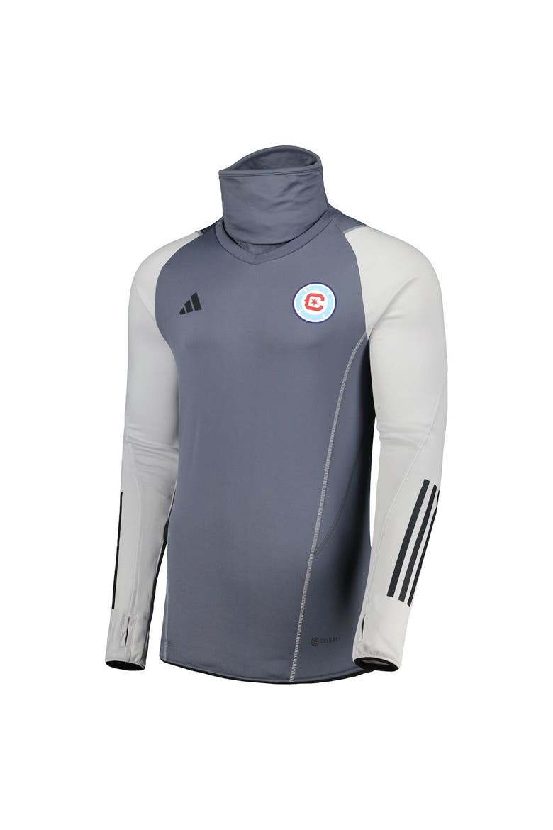 Men's adidas Gray Chicago Fire Warm Raglan COLD.RDY Top, Alternate, color, Gray