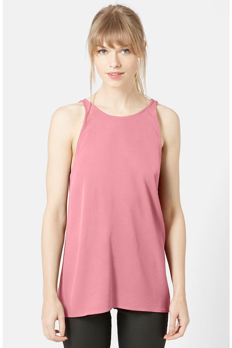 'Milo' Split Back Sleeveless Top (Nordstrom Exclusive), Main, color, ROSE