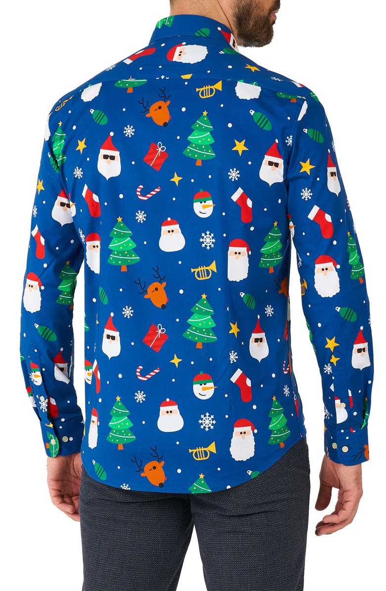 OppoSuits Festivity Button-Up Shirt, Alternate, color, Blue