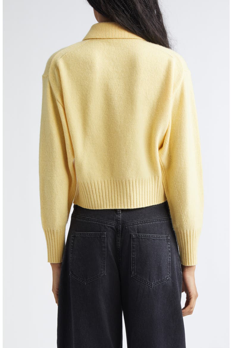Rocia Cashmere Crop Cardigan, Alternate, color, PALE YELLOW