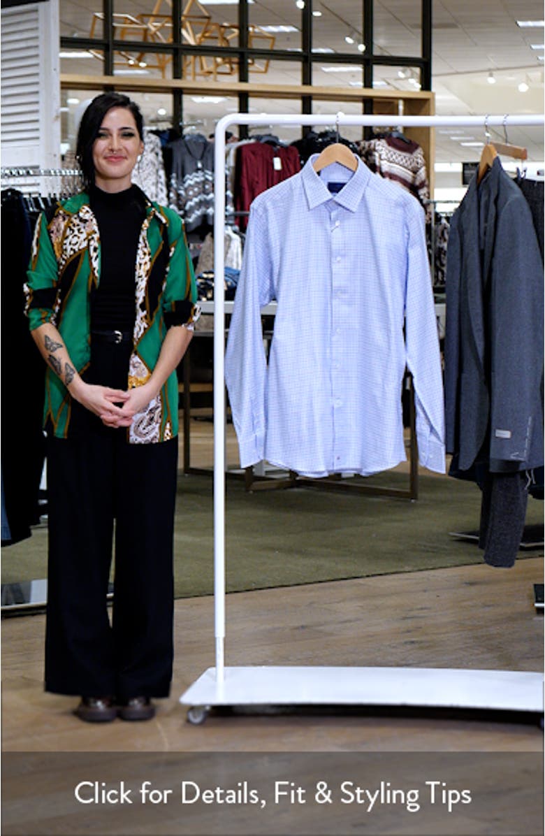 Trim Fit Twill Check Dress Shirt, sales video thumbnail