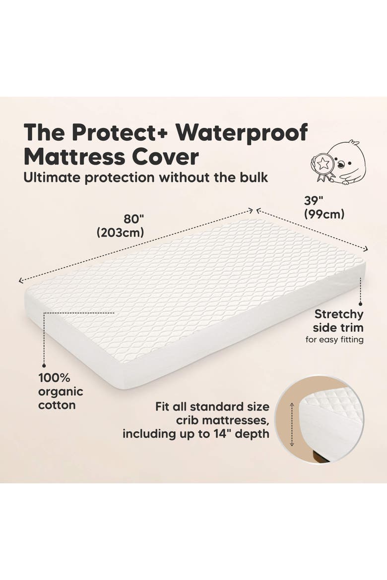 1-Pack Mavy Protect+ Waterproof Twin XL Mattress Protectors, Alternate, color, Soft White