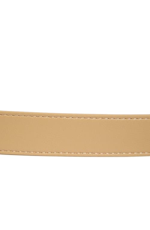 Steve Madden Faux Leather Belt In Tan