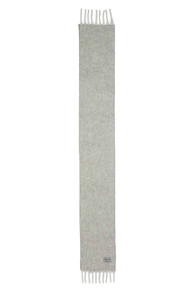 RB Wool Blend Fringe Scarf, Main, color, GREY