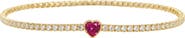 ARGENTO VIVO Heart Tennis Bracelet
