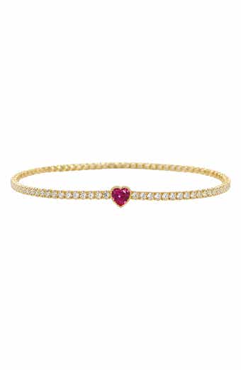 Heart Tennis Bracelet