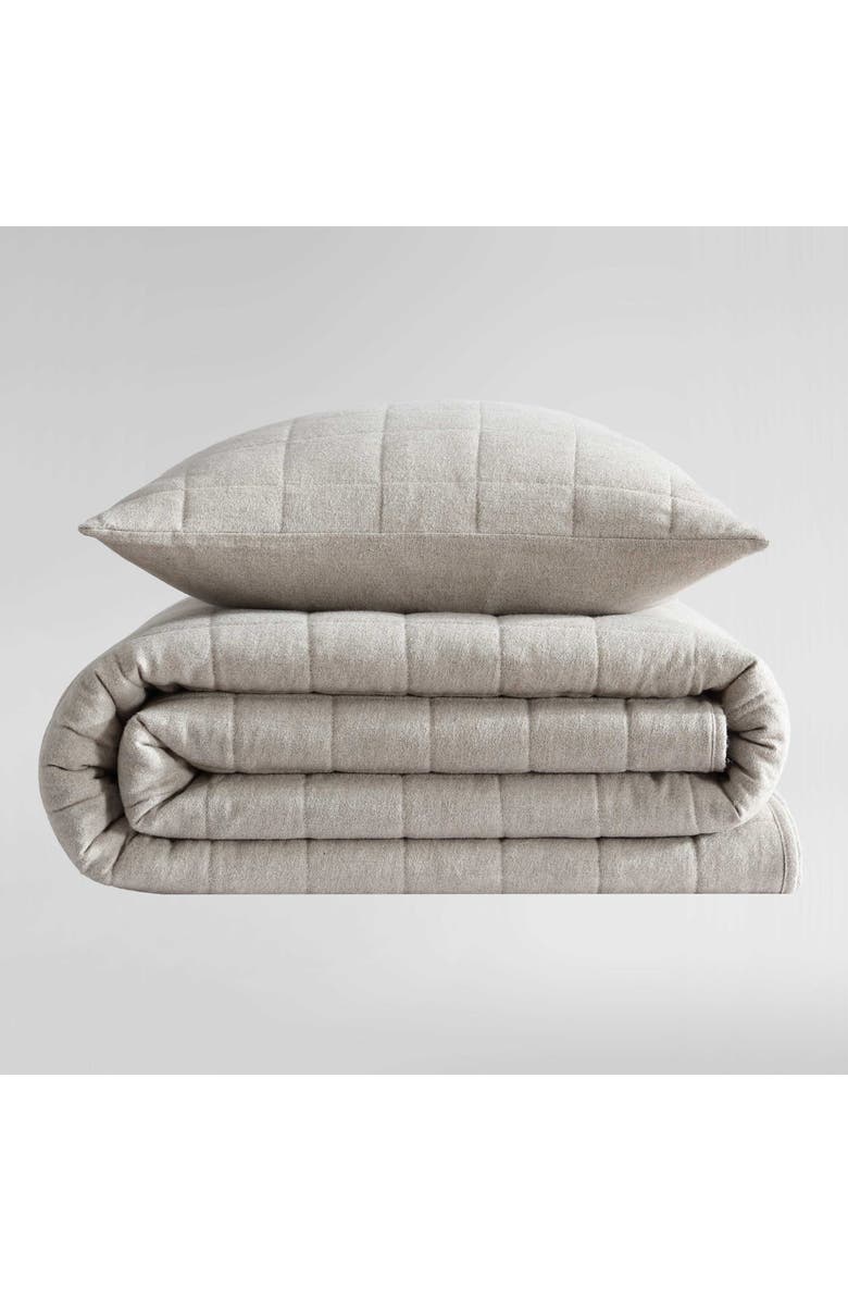 Calvin Klein Home Mélange Flannel Set of 2 Pillow Shams, Alternate, color, Natural