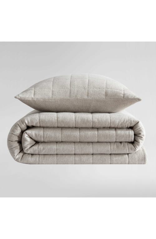 Calvin Klein Home Mélange Flannel Set Of 2 Pillow Shams In White