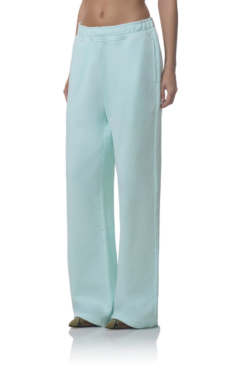 AFRM Finely Cotton Straight Leg Sweatpants, Alternate, color, Icy Morn