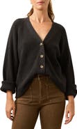 Faherty Jackson Rib V-Neck Cotton Blend Cardigan