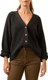 Faherty Jackson Rib V-Neck Cotton Blend Cardigan