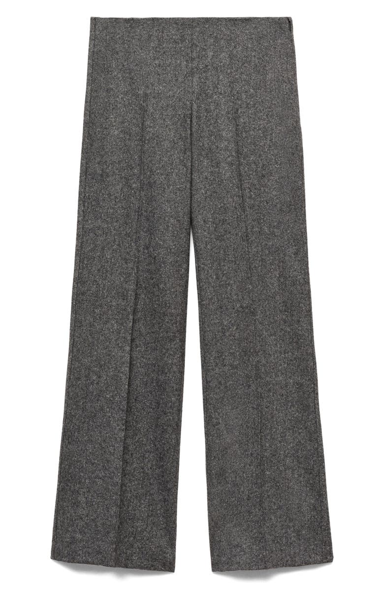 MANGO Marbled Wool-Blend Suit Pants, Alternate, color, 