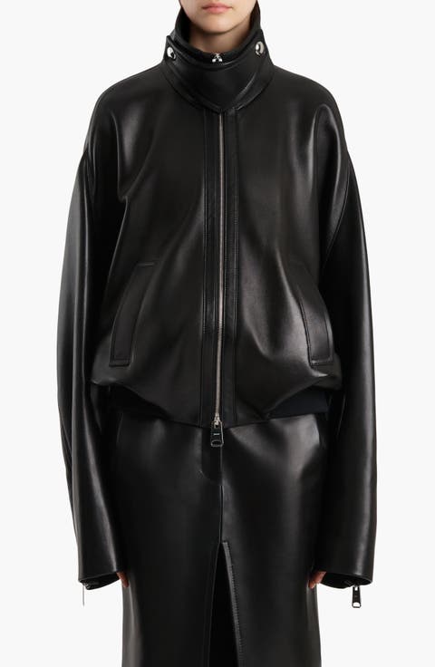 Hamett Leather Bomber Jacket