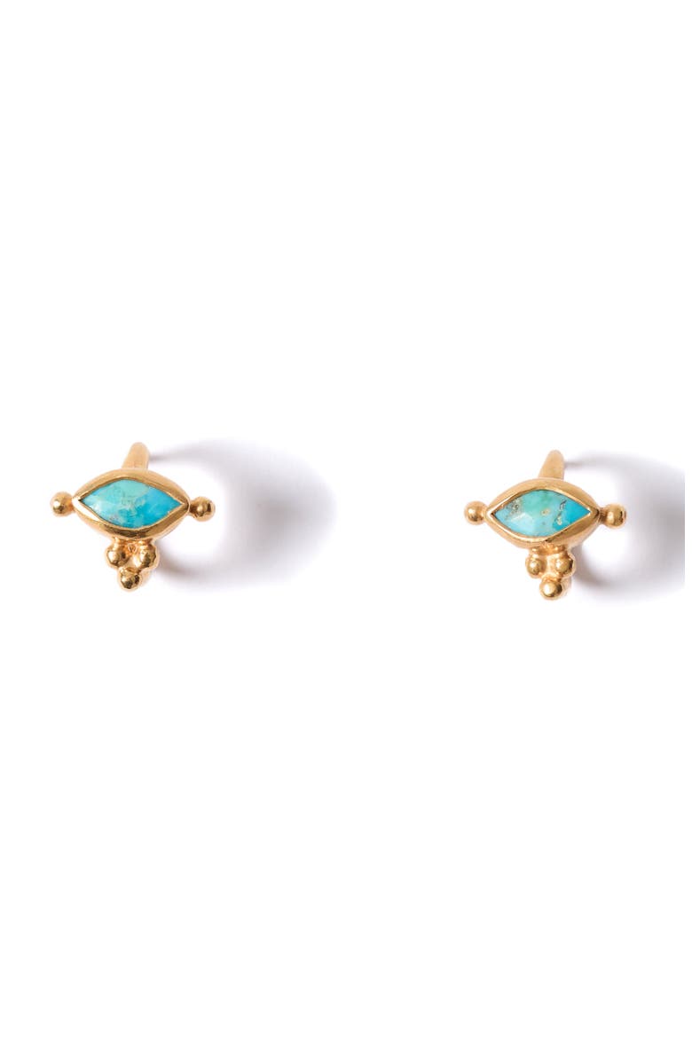 Della Turquoise Stud Earrings, Main, color, TURQUOISE