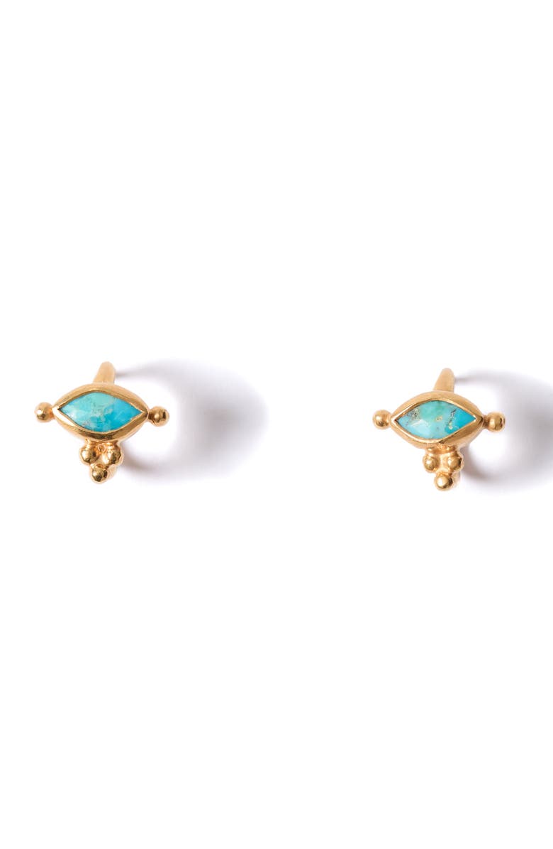 Chan Luu Della Turquoise Stud Earrings, Main, color, Turquoise