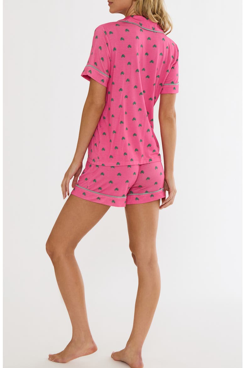 Milena Pajama Set, Alternate, color, FLAMINGO FRONDS