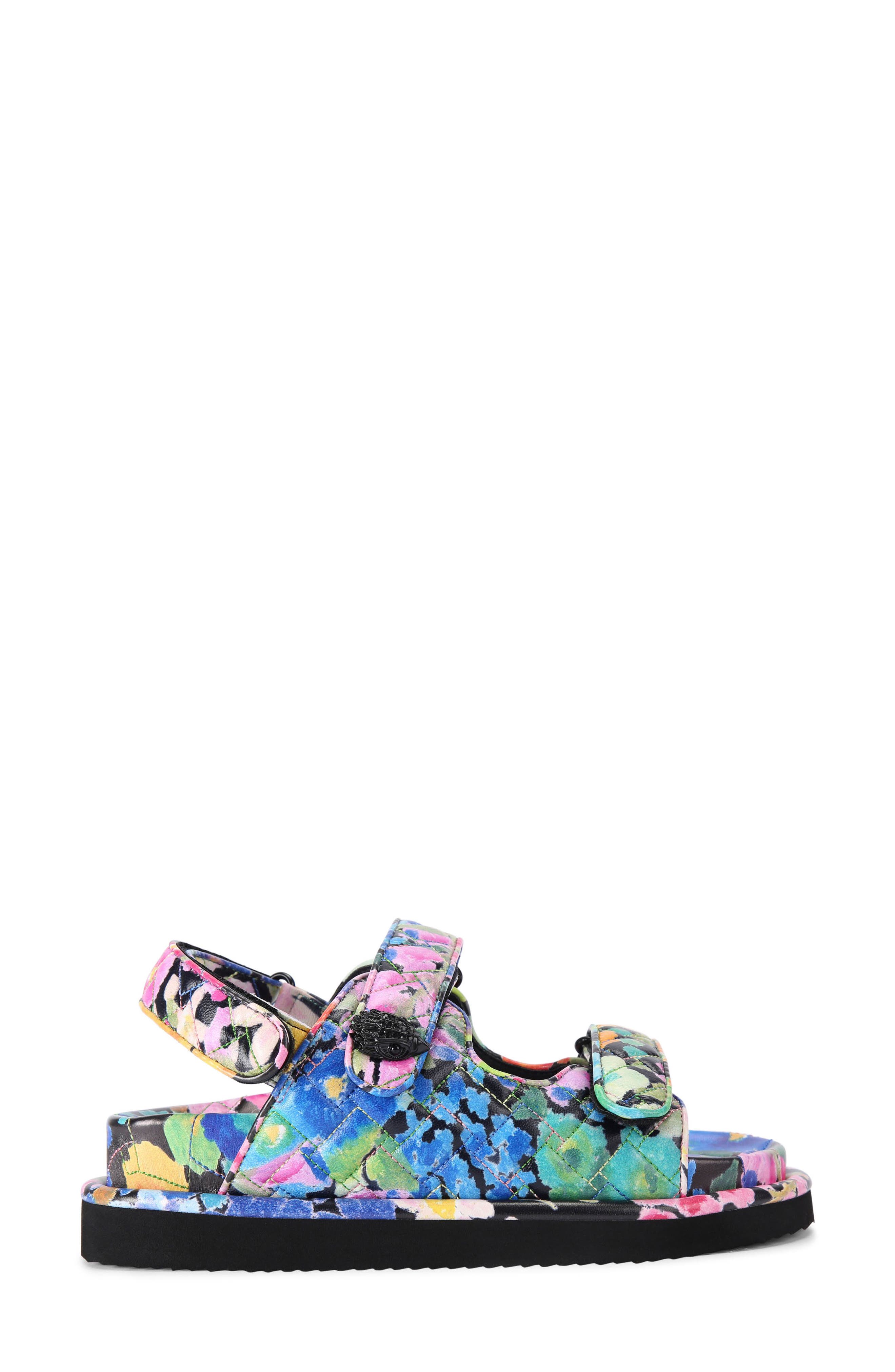 Kurt Geiger London Orson Floral Print Quilted Sandal, Main, color, 