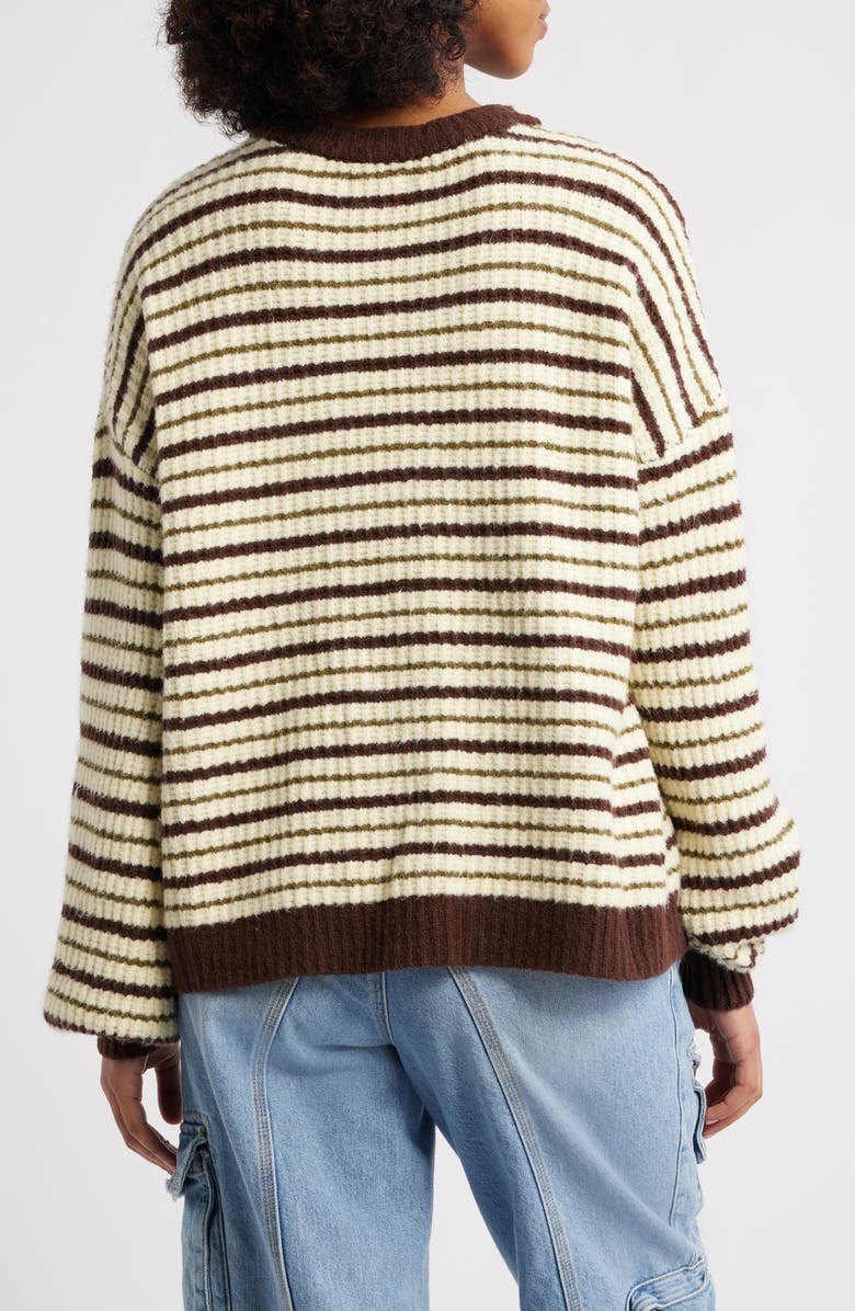 PacSun Alexia Oversize Rib Sweater, Alternate, color, Stripe
