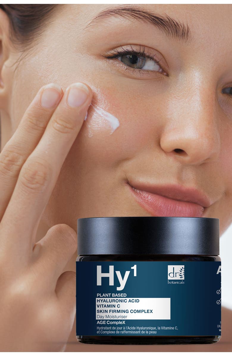 DR BOTANICALS Hyaluronic Acid 1% & Vitamin C 1% & Skin Firming Complex 1% Day Moisturiser 60ml, Alternate, color, White