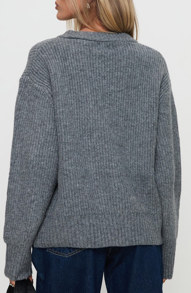 Princess Polly Lexene Zip Cardigan, Alternate, color, Grey