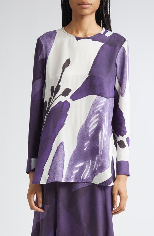 Marimekko Kovertaa Kylm Nkukka Floral Top In Purple