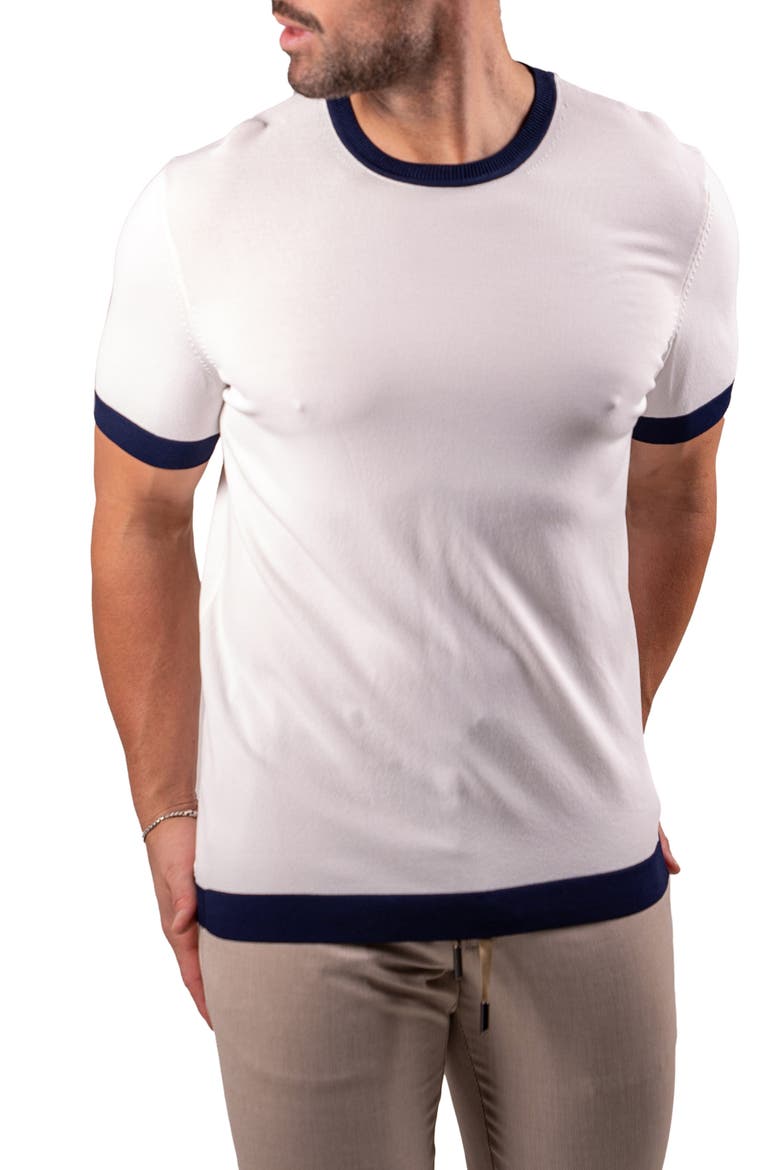 Short Sleeve Sweater, Alternate, color, WHITE