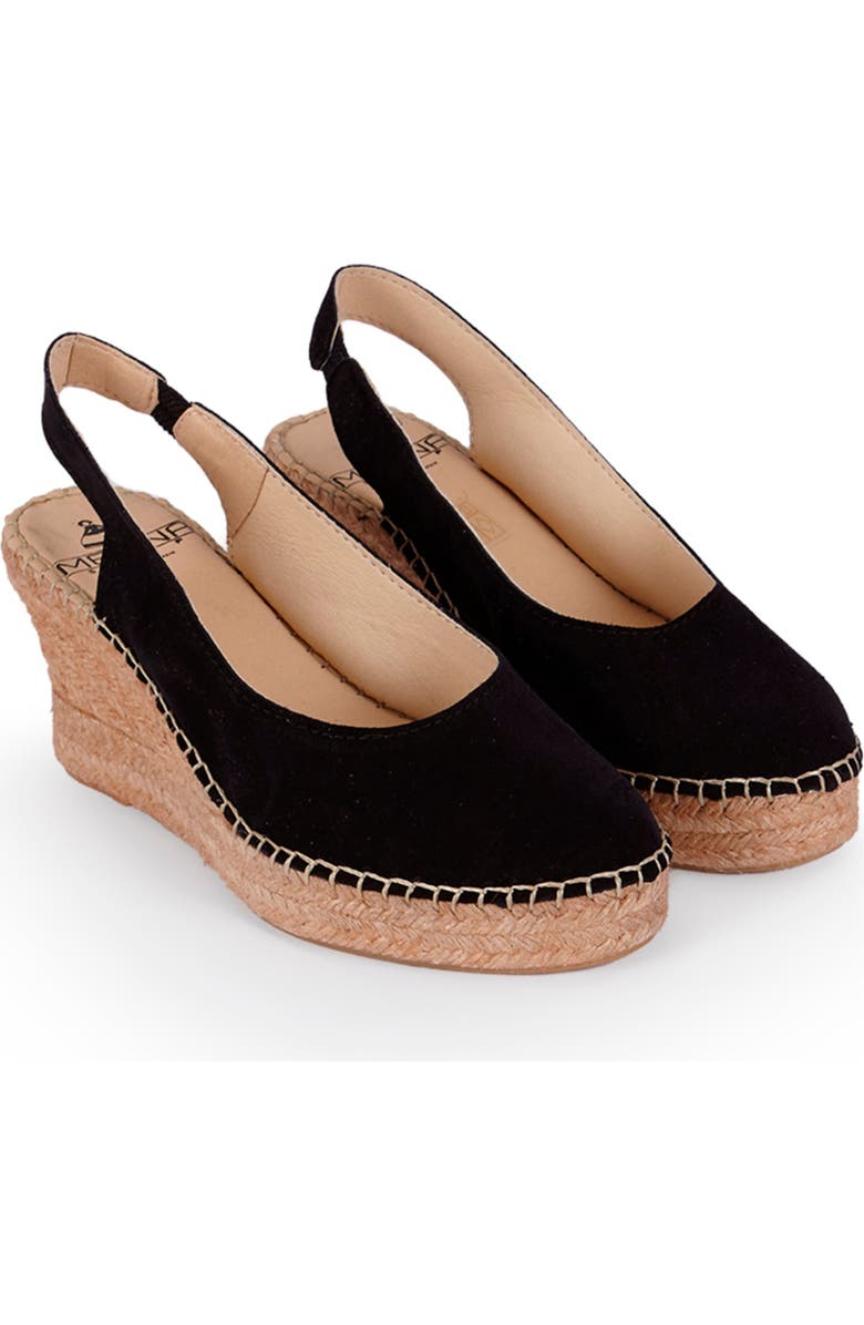 Menina Step Senorita Suede Wedge Espadrille, Alternate, color, Black