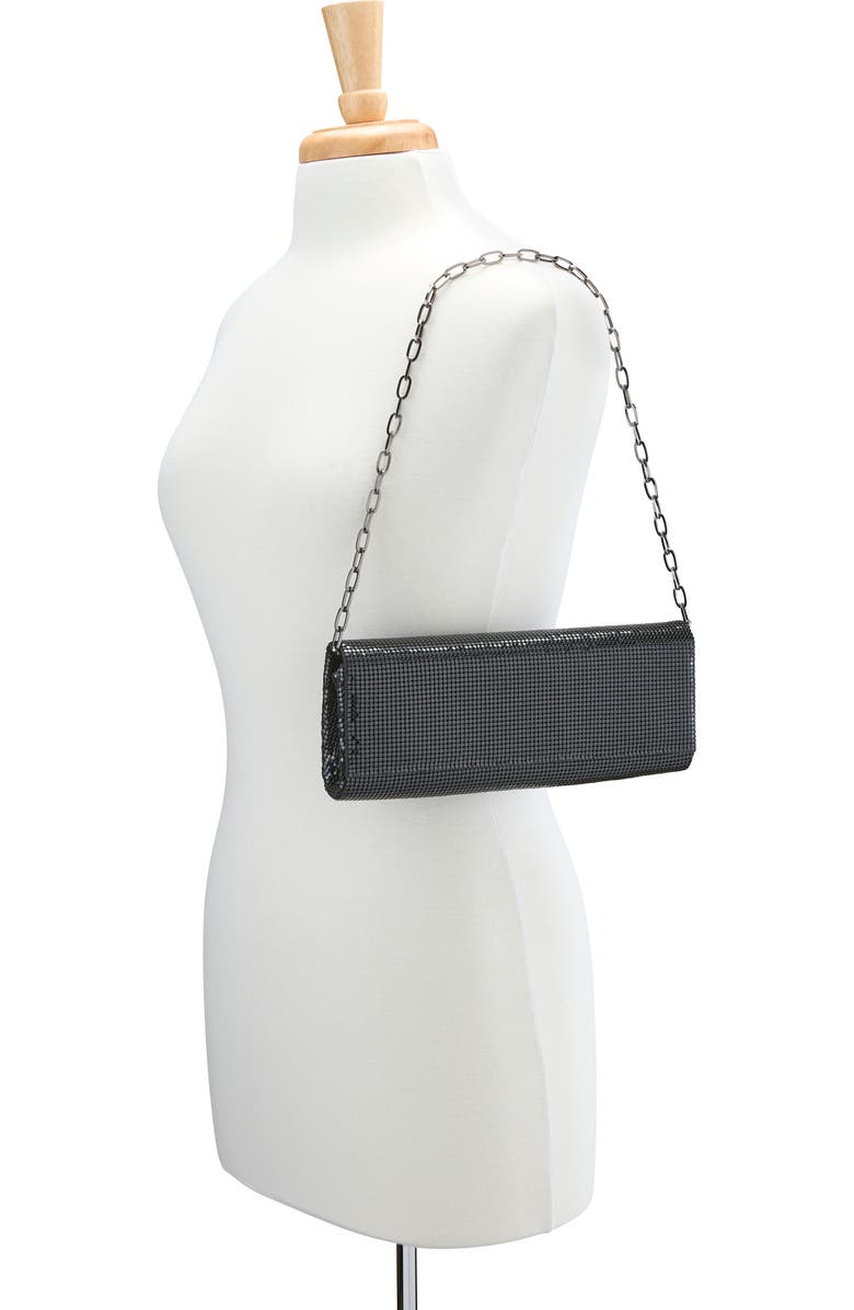 Whiting & Davis Zoe Baguette Clutch, Alternate, color, Black