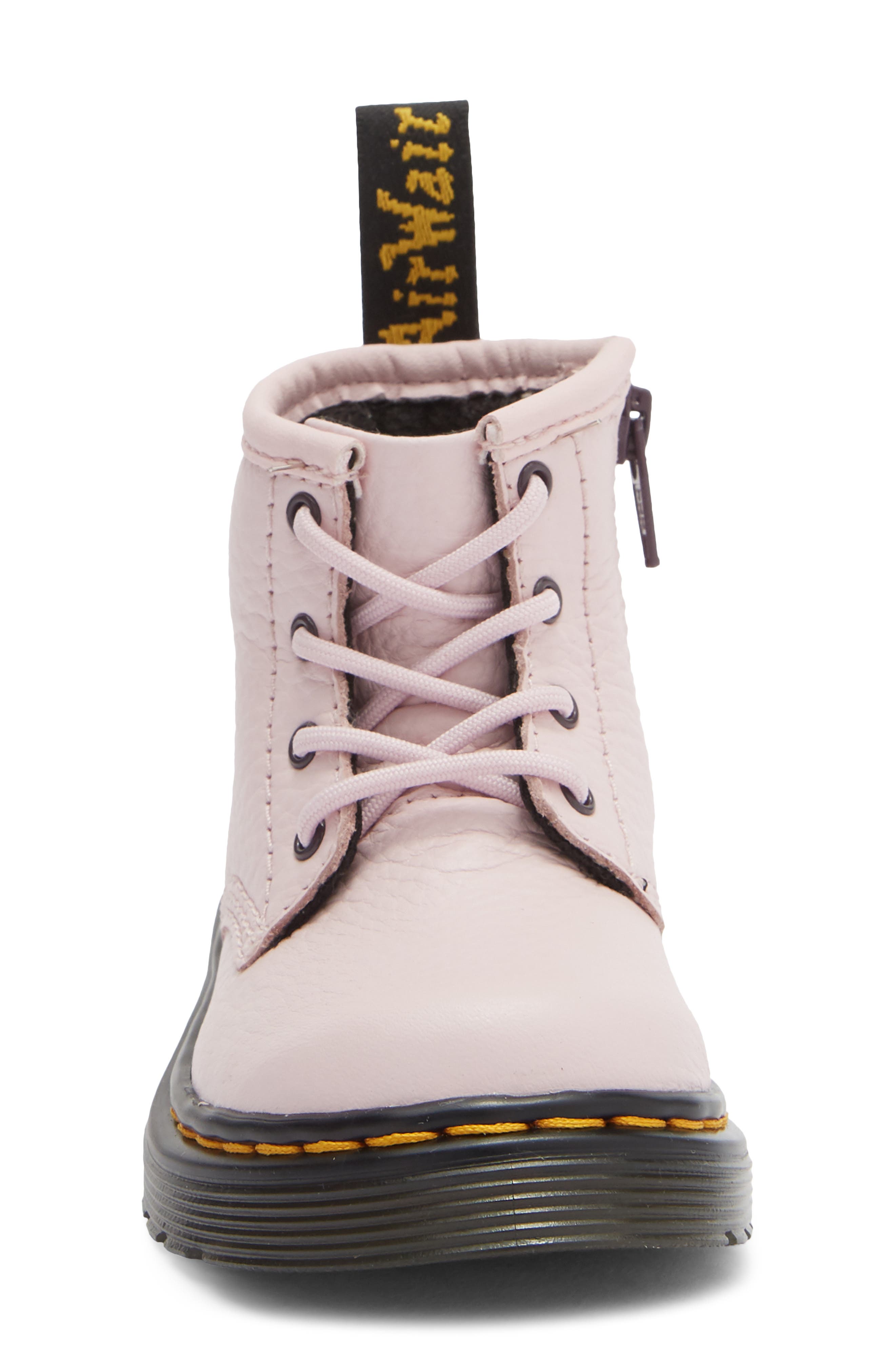 Kids' 1460 Leather Boot, Alternate, color, PINK QUARTZ