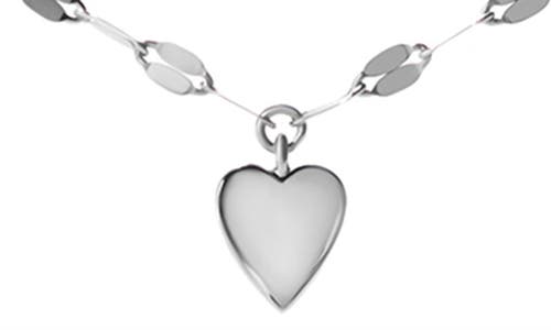 Lana Mini Heart Charm Necklace In Metallic