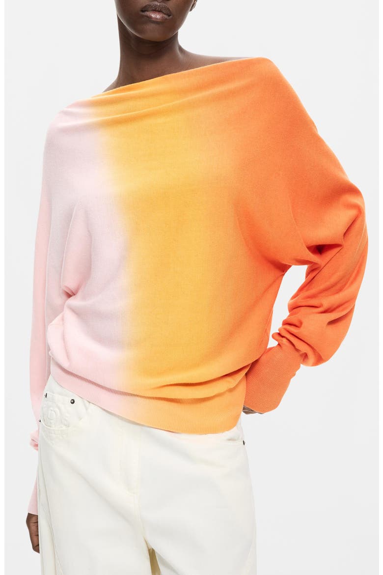 Gradient Effect Knit Sweater, Main, color, ORANGE