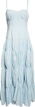 Ulla Johnson Emmalina Sweetheart Neck Tiered Midi Dress