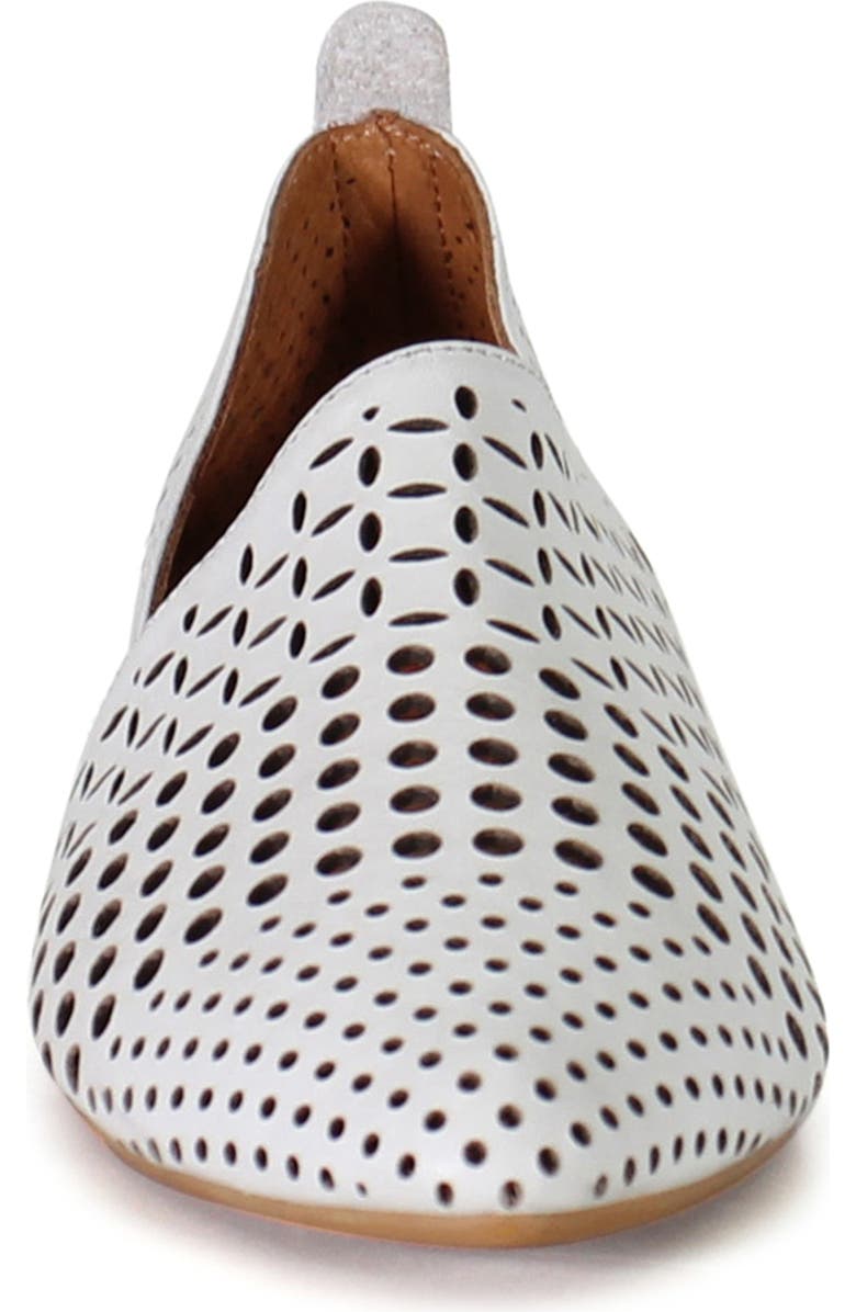 Diba True PAPY RUSS Leather D'Orsay Slip On Flat, Alternate, color, Off White