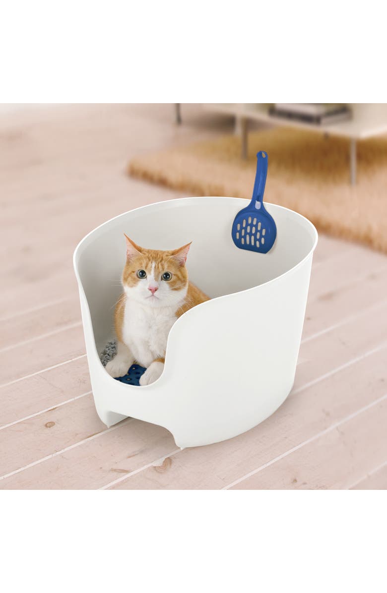 Richell PAW TRAX High Wall Litter Box, Alternate, color, Multicolored