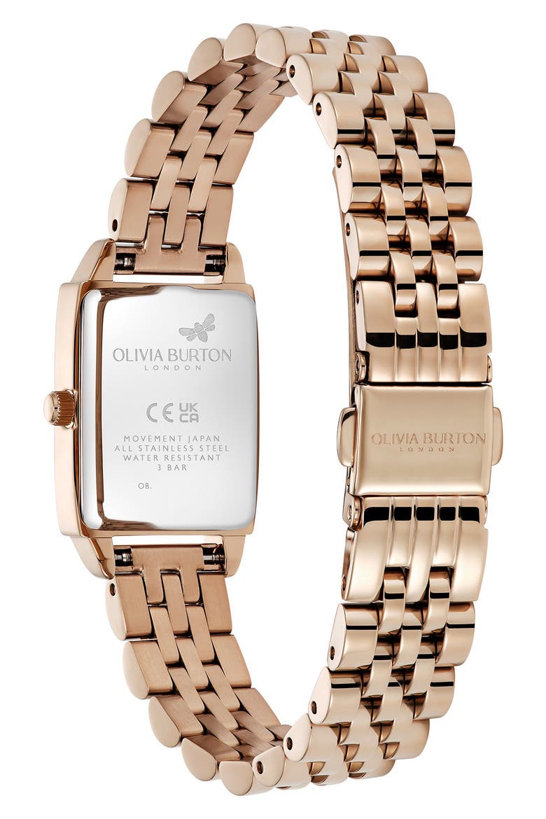 Classics Rectangular Bracelet Watch, 20mm, Alternate, color, WHITE