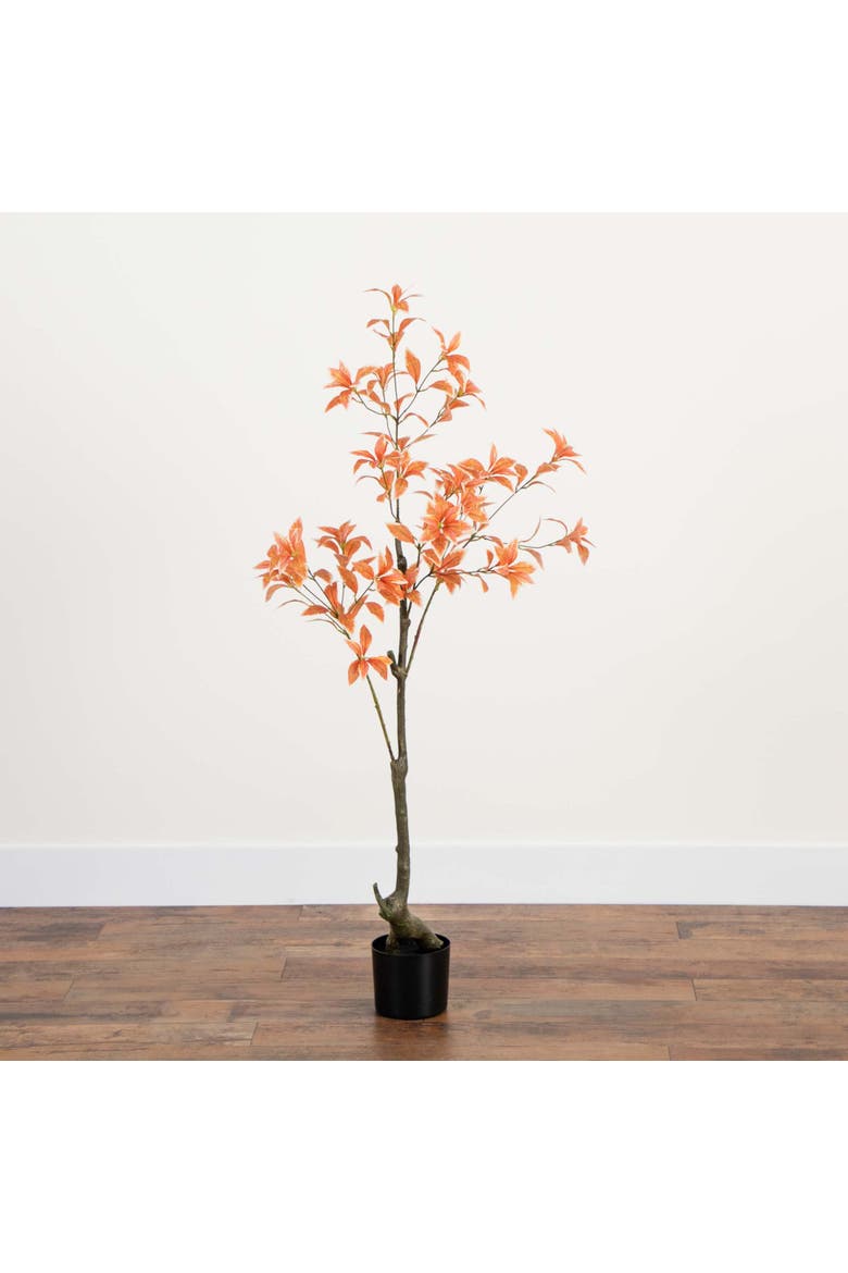 4.5-ft Autumn Pieris Artificial Fall Tree, Alternate, color, Orange