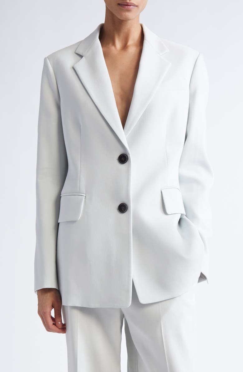 Proenza Schouler Eva Stretch Gabardine Blazer, Main, color, Pale Grey