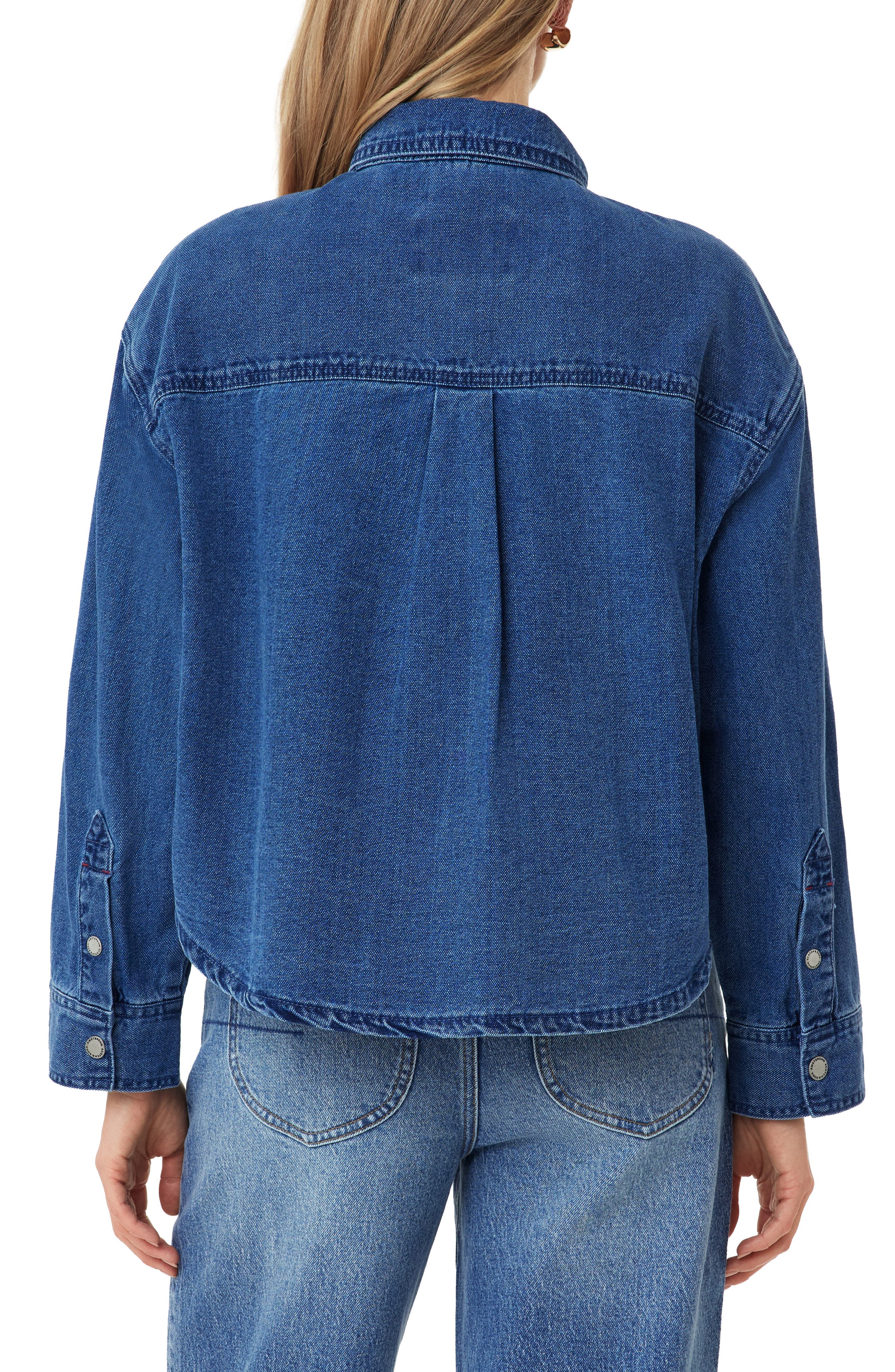Denim Utility Shacket - image 2