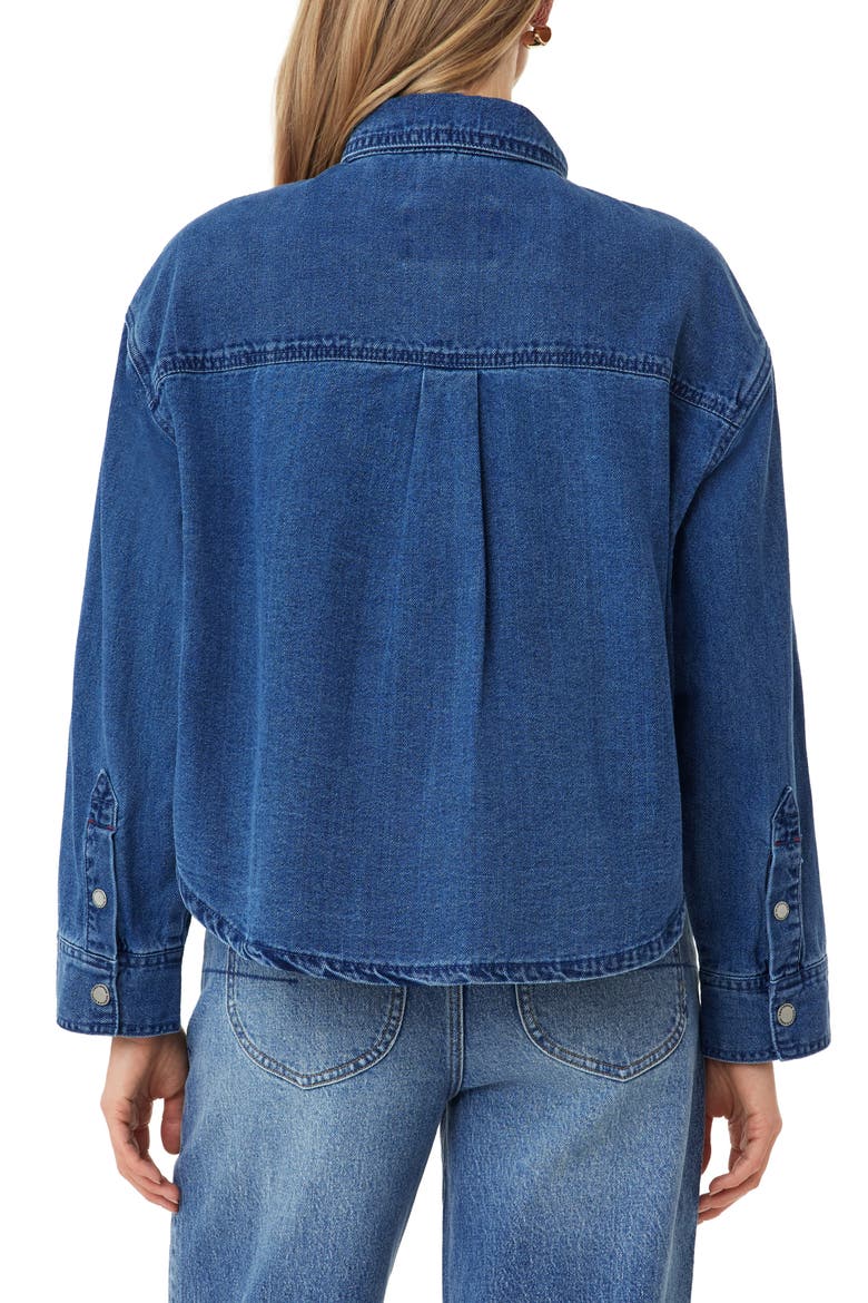 Denim Utility Shacket, Alternate, color, ROYAL BLUE