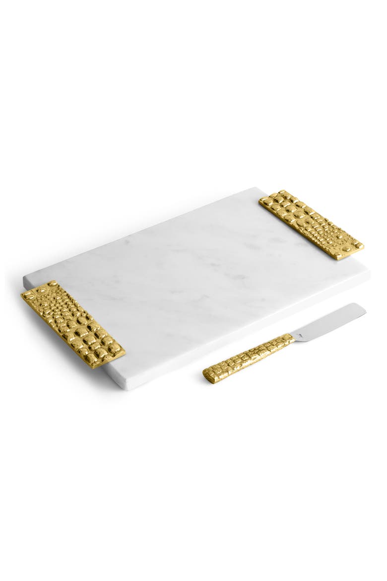 Safari Small Cheese Board & Spreader, Alternate, color, White