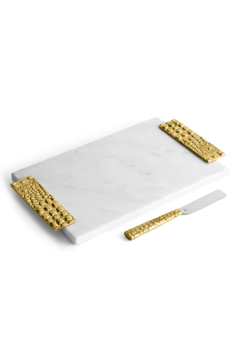 Michael Aram Safari Small Cheese Board & Spreader, Alternate, color, White